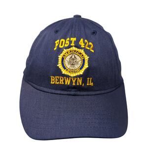 Post 422 American Legion Berwyn, IL Strapback Baseball Cap Blue One Size 6 Panel